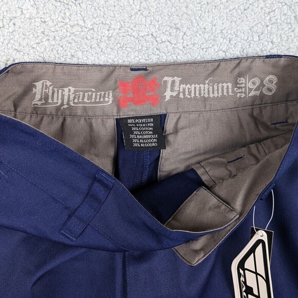 Fly Racing Shorts Men's 28 Navy Standard Pilot 9.5" Inseam Premium MTB Cycling - Picture 6 of 8